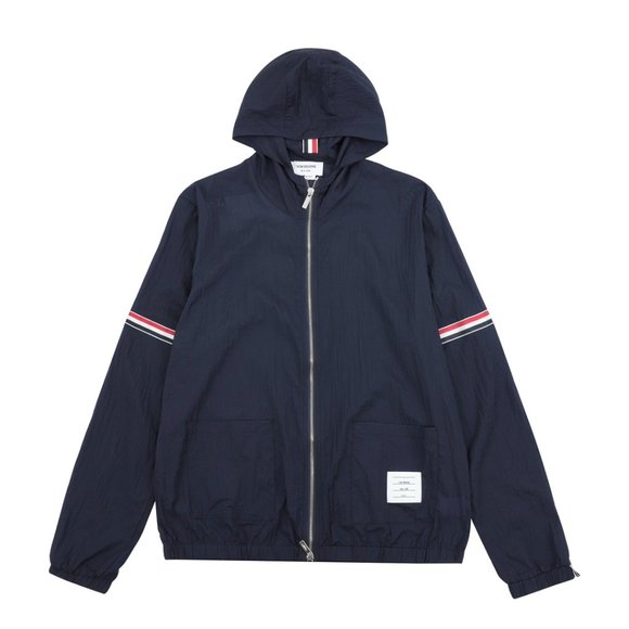 ThomBrowne Double-sleeved tape sun-protective jacket